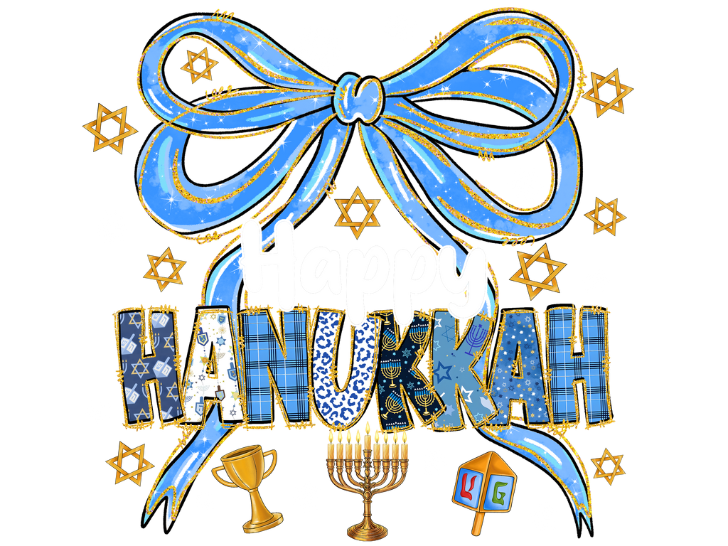 Hanukkah Bow Shirt