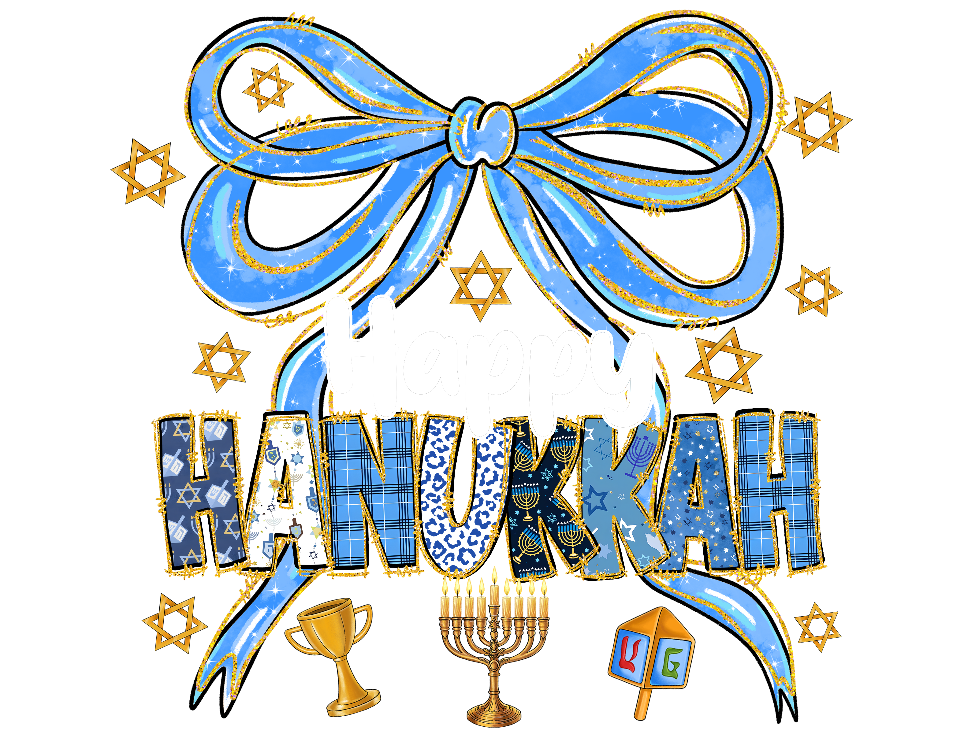 Hanukkah Bow Shirt