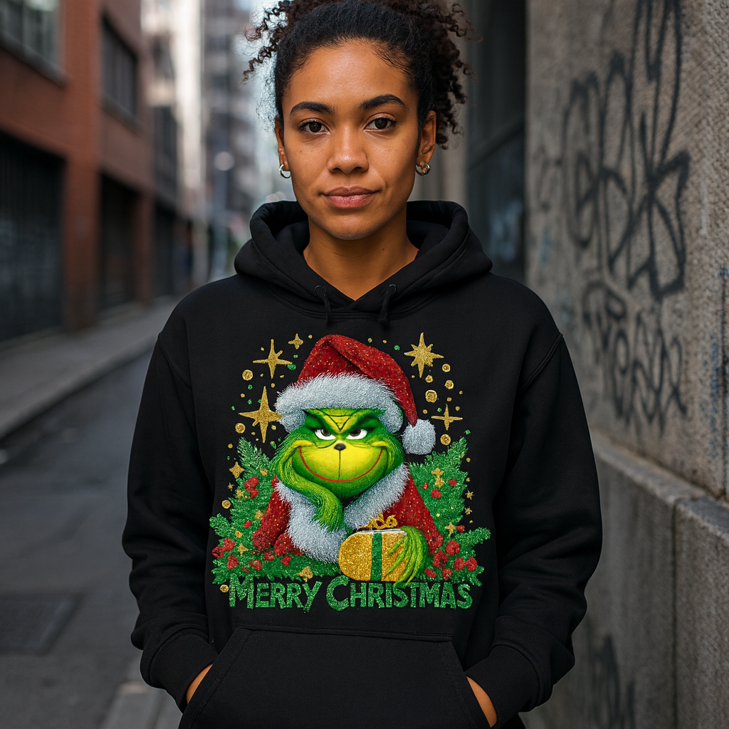 Grinch Glitter hoodie