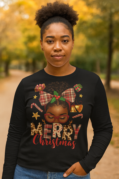Merry Christmas Afro Bun
