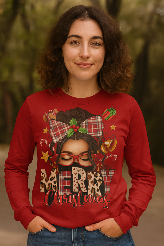 Messy Bun Christmas Shirt