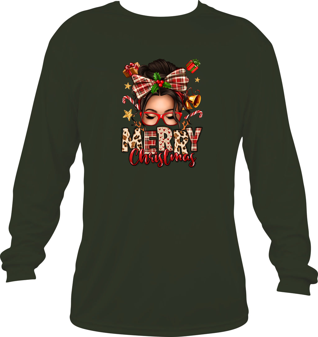 Messy Bun Christmas Shirt