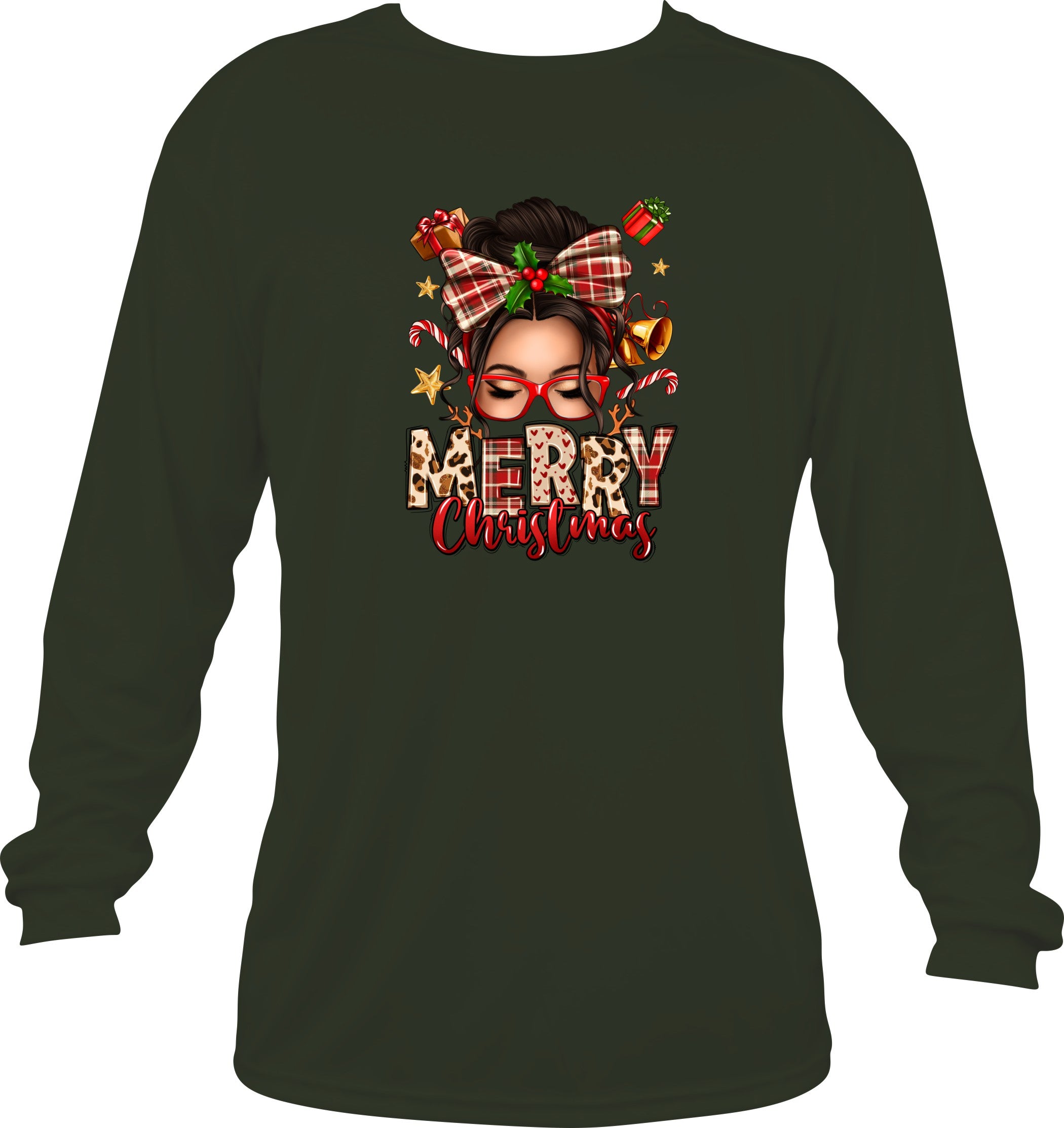 Messy Bun Christmas Shirt
