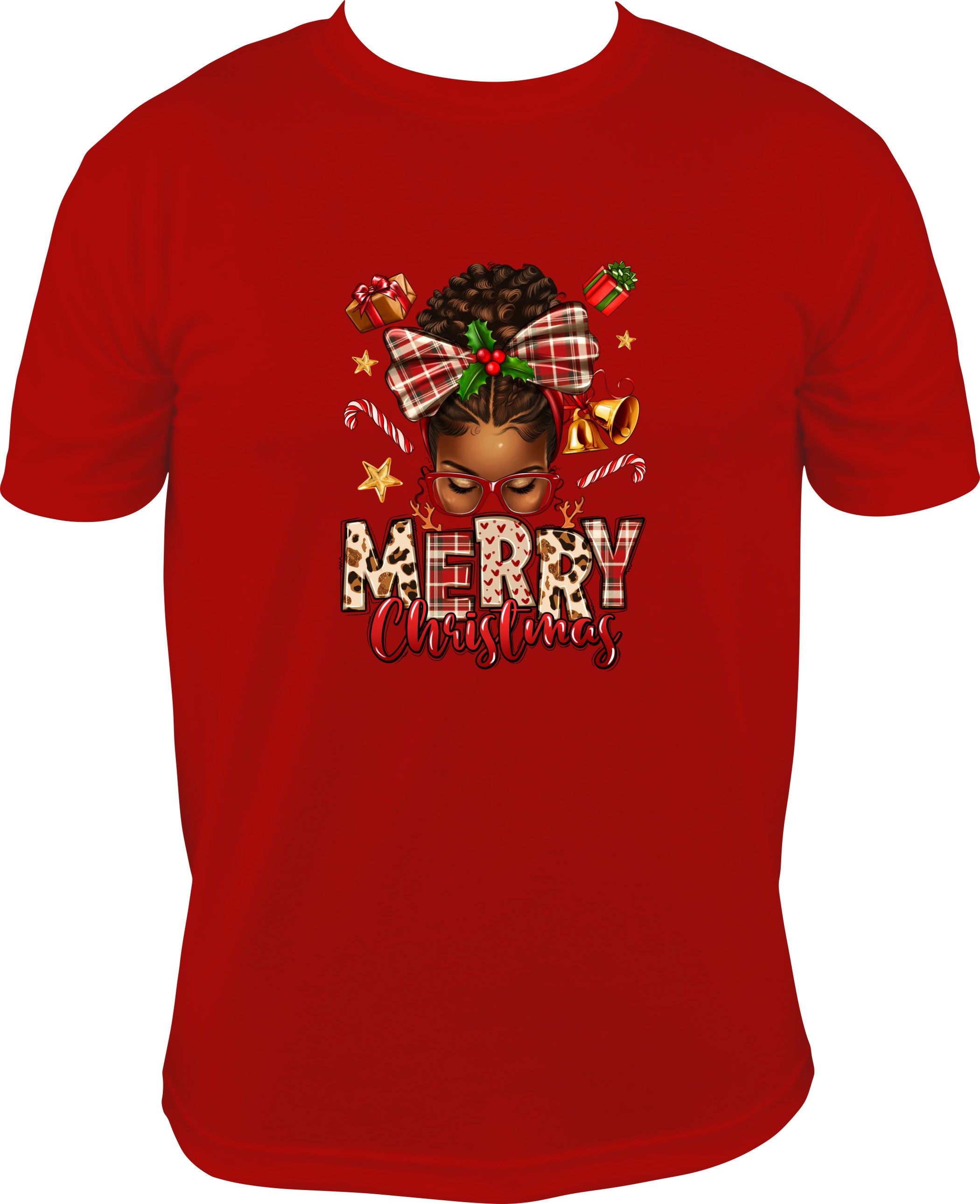 Merry Christmas Afro Bun