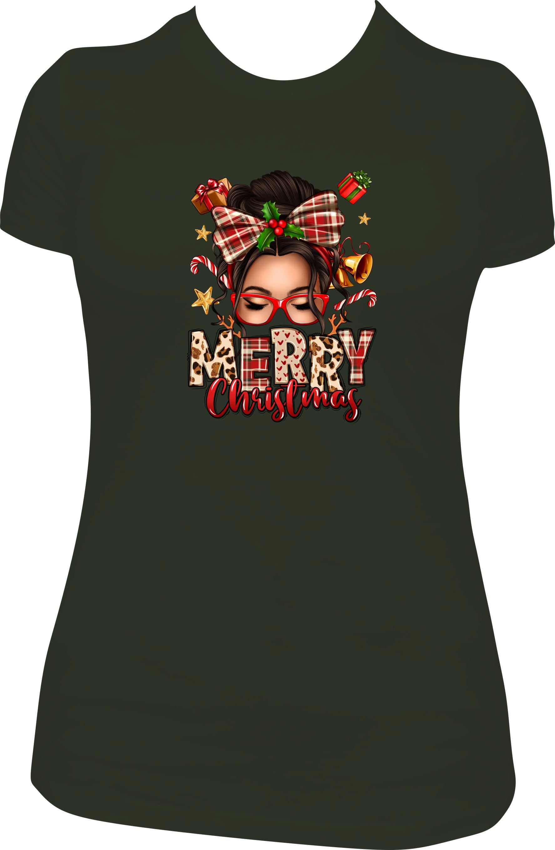 Messy Bun Christmas Shirt